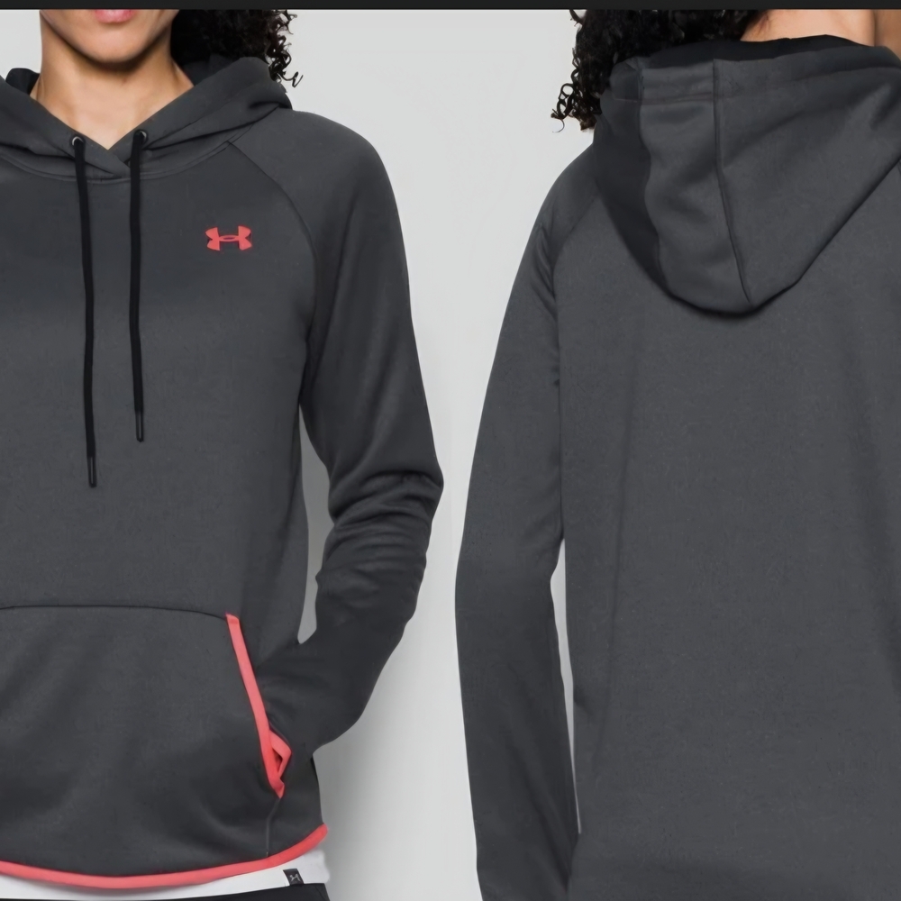 Under Armour Gray Hoodie with Pink Logo
